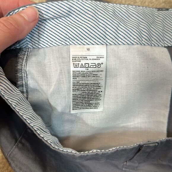 Old Navy Grey Everyday Short Summer Closet Staple Cotton Women Size 10 - Picture 8 of 8